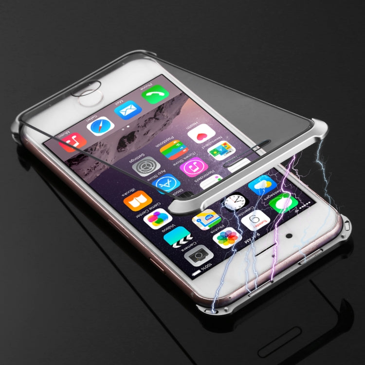 Carcasa de vidrio templado de doble cara con absorción magnética y marco angular ultrafino para iPhone 8, For iPhone 8
