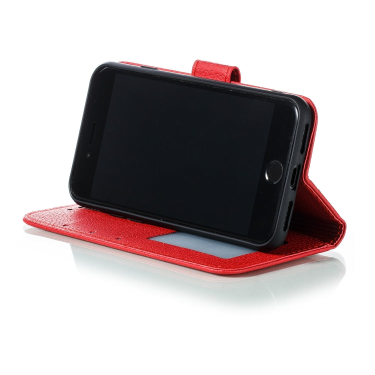 Estuche de cuero con tapa horizontal con textura de litchi con patrón de plumas con billetera y soporte y ranuras para tarjetas, For iPhone SE 2022 / SE 2020 / 8 / 7, For iPhone 7 Plus / 8 Plus, For iPhone 11 Pro, For iPhone 11, For iPhone 11 Pro Max  ...