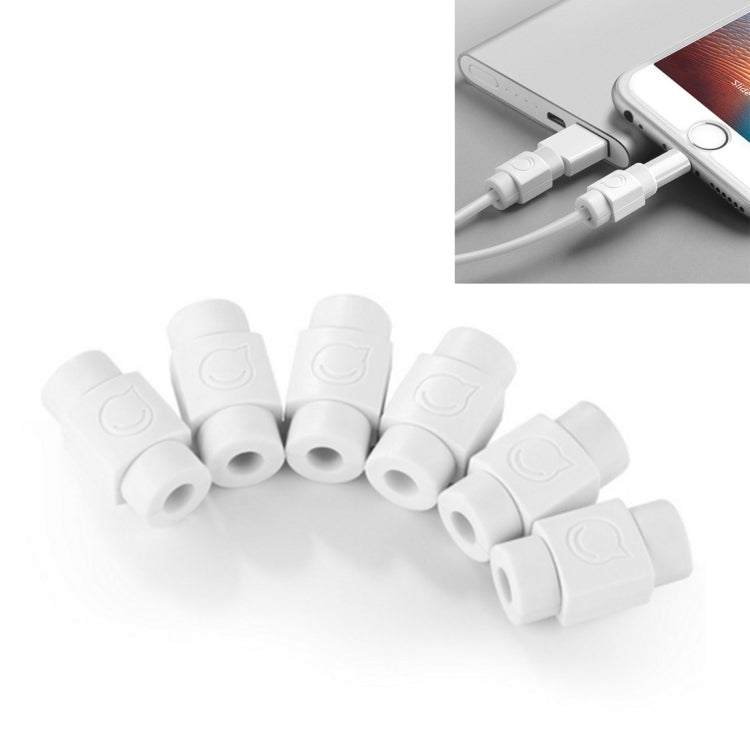 Protector de cable de datos antirrotura UGREEN LP127 de 6 piezas para todos los cables de datos originales de Apple