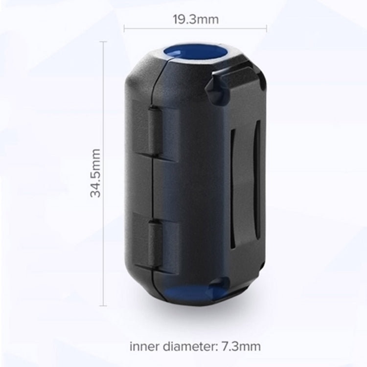 Anillo magnético antiinterferencias con filtro tipo broche desmontable UGREEN para cable de audio y video redondo, diámetro: 7,3 mm