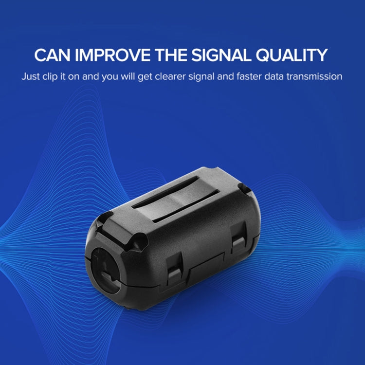 Anillo magnético antiinterferencias con filtro tipo broche desmontable UGREEN para cable de audio y video redondo, diámetro: 7,3 mm