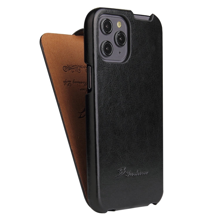 Funda de cuero PU con tapa vertical y textura de cera de aceite retro Fierre Shann, For iPhone 12 mini, For iPhone 12 / 12 Pro, For iPhone 12 Pro Max
