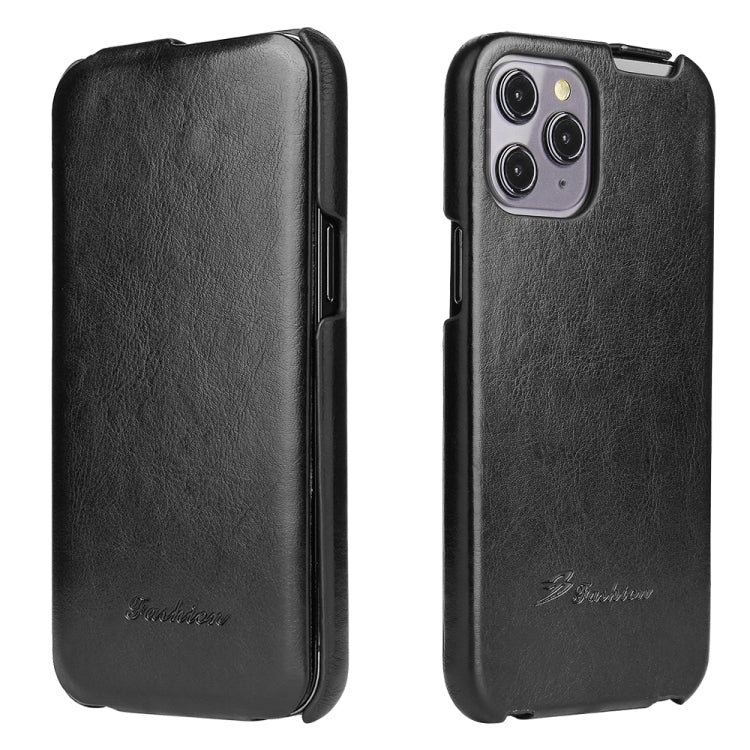 Funda de cuero PU con tapa vertical y textura de cera de aceite retro Fierre Shann, For iPhone 12 mini, For iPhone 12 / 12 Pro, For iPhone 12 Pro Max