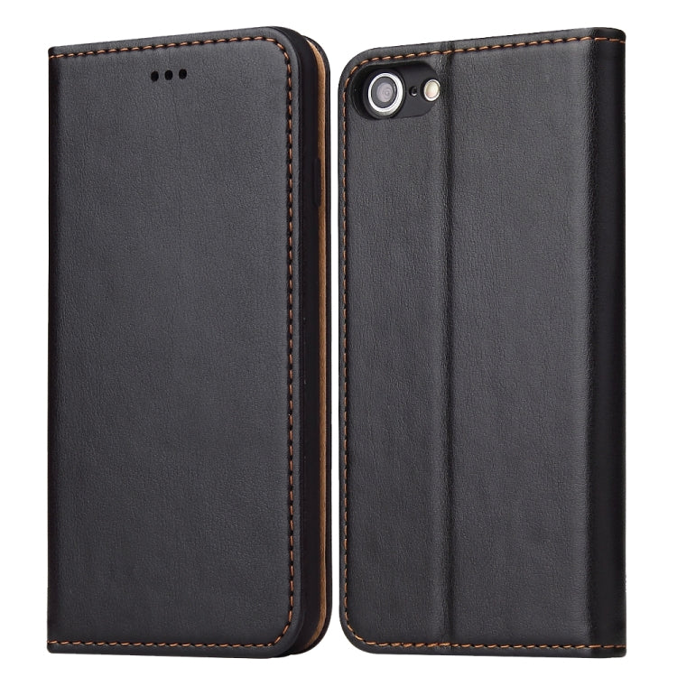 Fierre Shann PU Funda de cuero con tapa horizontal con textura de cuero genuino con soporte y ranuras para tarjetas y billetera para iPhone 8/7 / SE 2020, For iPhone 8 / 7 / SE 2022 / SE 2020