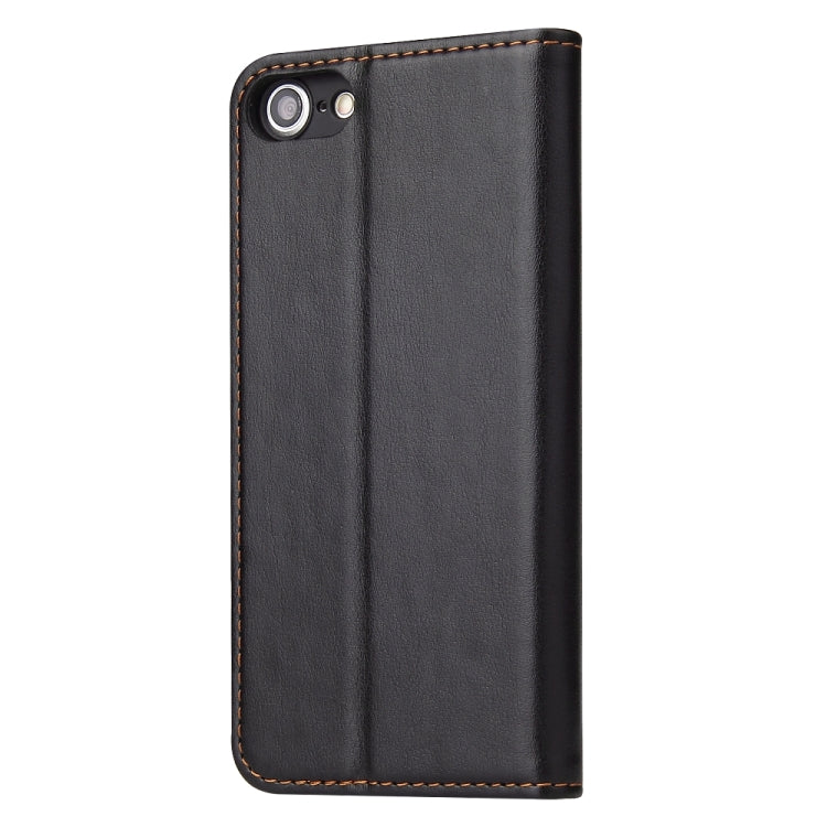 Fierre Shann PU Funda de cuero con tapa horizontal con textura de cuero genuino con soporte y ranuras para tarjetas y billetera para iPhone 8/7 / SE 2020, For iPhone 8 / 7 / SE 2022 / SE 2020