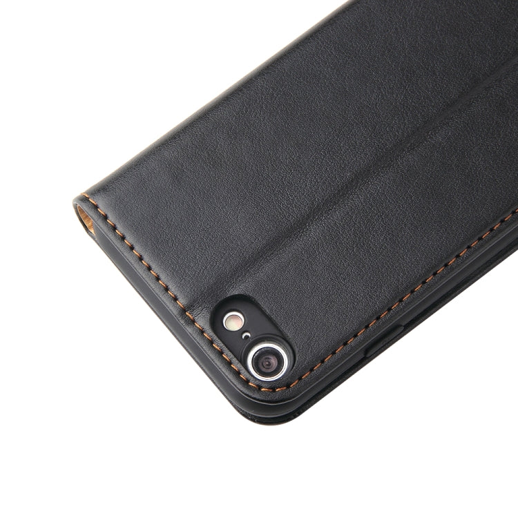Fierre Shann PU Funda de cuero con tapa horizontal con textura de cuero genuino con soporte y ranuras para tarjetas y billetera para iPhone 8/7 / SE 2020, For iPhone 8 / 7 / SE 2022 / SE 2020