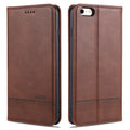 AZNS Estuche de cuero con tapa horizontal con textura de becerro magnético con ranuras para tarjetas y soporte y billetera, For iPhone 6, For iPhone 6 Plus, For iPhone 8 / 7, For iPhone 8 Plus/7 Plus, For iPhone XR, For iPhone XS Max