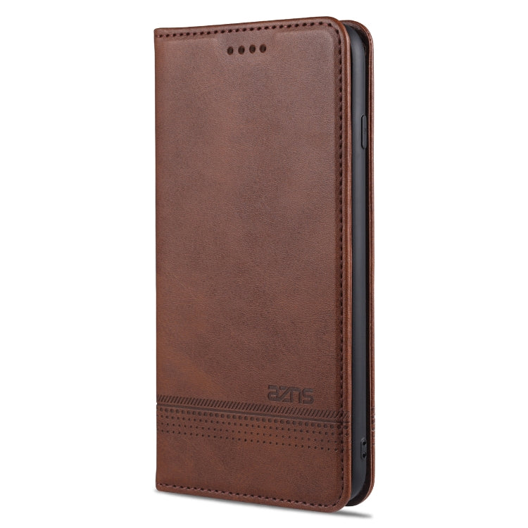 AZNS Estuche de cuero con tapa horizontal con textura de becerro magnético con ranuras para tarjetas y soporte y billetera, For iPhone 6, For iPhone 6 Plus, For iPhone 8 / 7, For iPhone 8 Plus/7 Plus, For iPhone XR, For iPhone XS Max