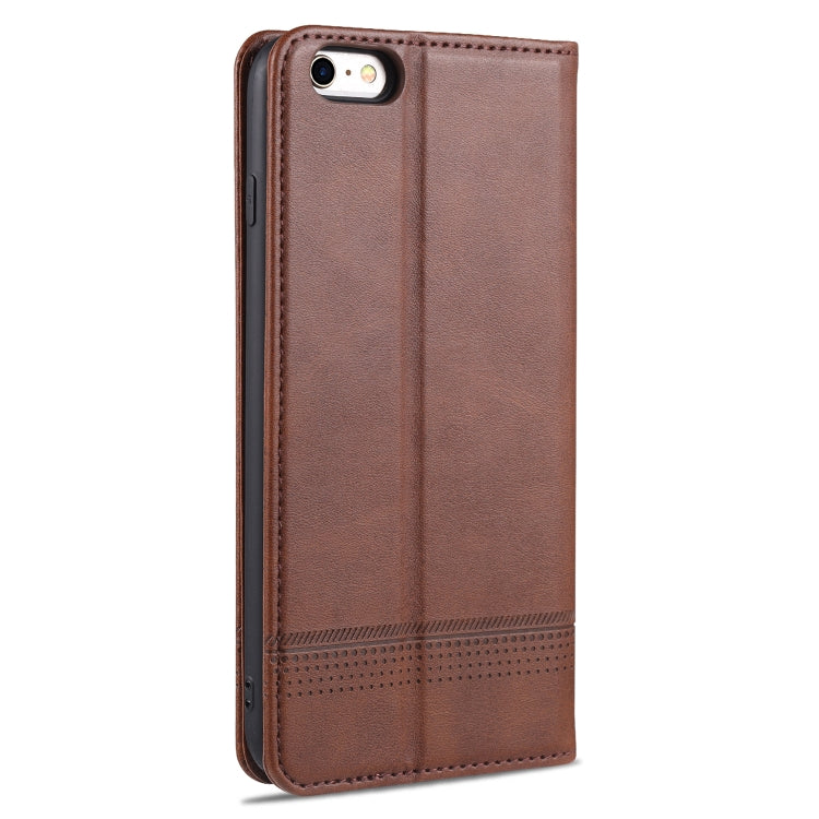 AZNS Estuche de cuero con tapa horizontal con textura de becerro magnético con ranuras para tarjetas y soporte y billetera, For iPhone 6, For iPhone 6 Plus, For iPhone 8 / 7, For iPhone 8 Plus/7 Plus, For iPhone XR, For iPhone XS Max
