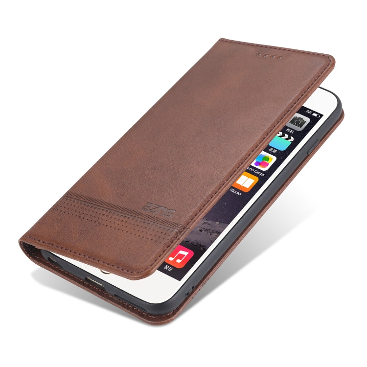 AZNS Estuche de cuero con tapa horizontal con textura de becerro magnético con ranuras para tarjetas y soporte y billetera, For iPhone 6, For iPhone 6 Plus, For iPhone 8 / 7, For iPhone 8 Plus/7 Plus, For iPhone XR, For iPhone XS Max