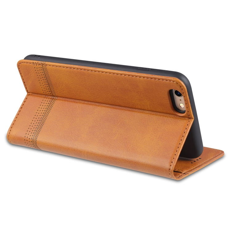 AZNS Estuche de cuero con tapa horizontal con textura de becerro magnético con ranuras para tarjetas y soporte y billetera, For iPhone 6, For iPhone 6 Plus, For iPhone 8 / 7, For iPhone 8 Plus/7 Plus, For iPhone XR, For iPhone XS Max