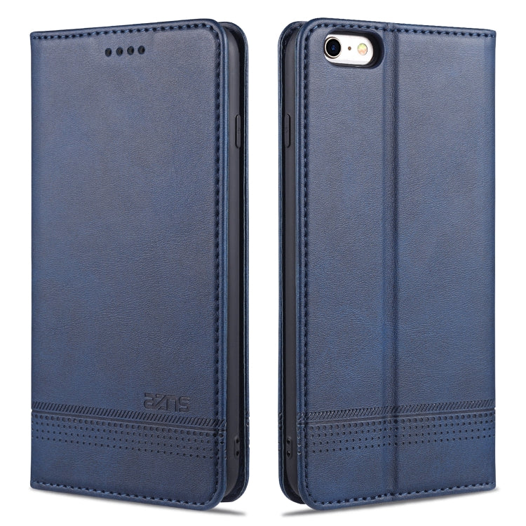 AZNS Estuche de cuero con tapa horizontal con textura de becerro magnético con ranuras para tarjetas y soporte y billetera, For iPhone 6, For iPhone 6 Plus, For iPhone 8 / 7, For iPhone 8 Plus/7 Plus, For iPhone XR, For iPhone XS Max