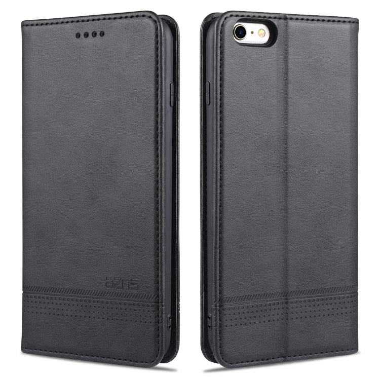 AZNS Estuche de cuero con tapa horizontal con textura de becerro magnético con ranuras para tarjetas y soporte y billetera, For iPhone 6, For iPhone 6 Plus, For iPhone 8 / 7, For iPhone 8 Plus/7 Plus, For iPhone XR, For iPhone XS Max