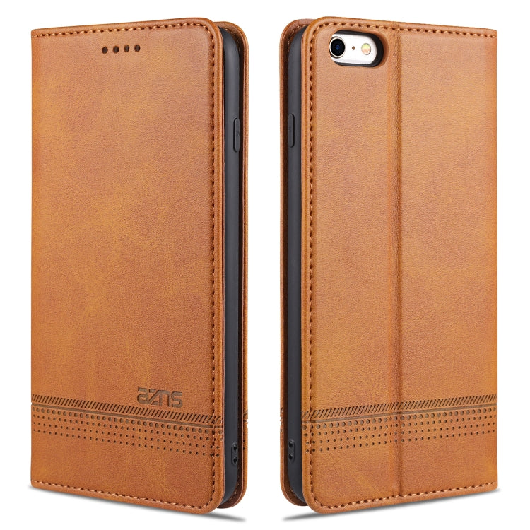 AZNS Estuche de cuero con tapa horizontal con textura de becerro magnético con ranuras para tarjetas y soporte y billetera, For iPhone 6, For iPhone 6 Plus, For iPhone 8 / 7, For iPhone 8 Plus/7 Plus, For iPhone XR, For iPhone XS Max