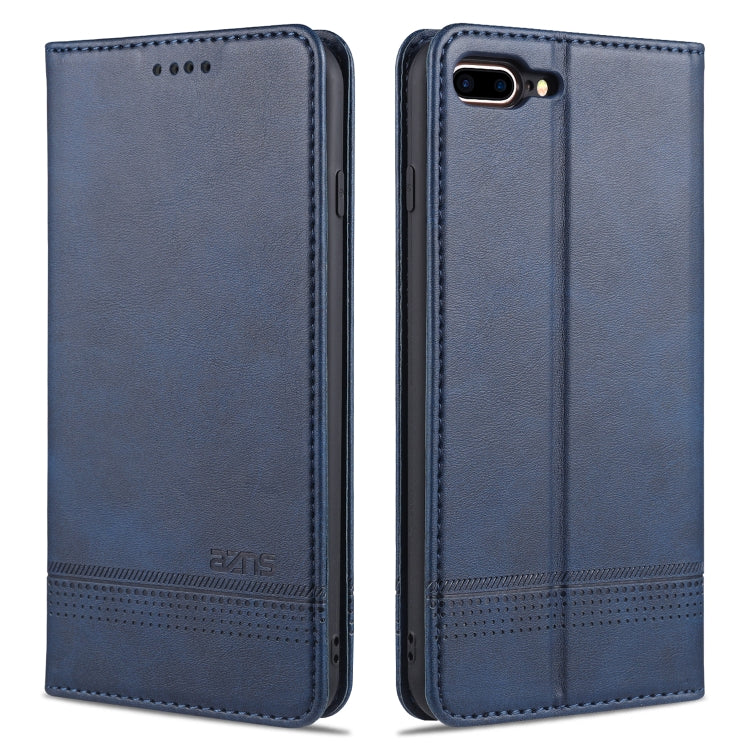 AZNS Estuche de cuero con tapa horizontal con textura de becerro magnético con ranuras para tarjetas y soporte y billetera, For iPhone 6, For iPhone 6 Plus, For iPhone 8 / 7, For iPhone 8 Plus/7 Plus, For iPhone XR, For iPhone XS Max