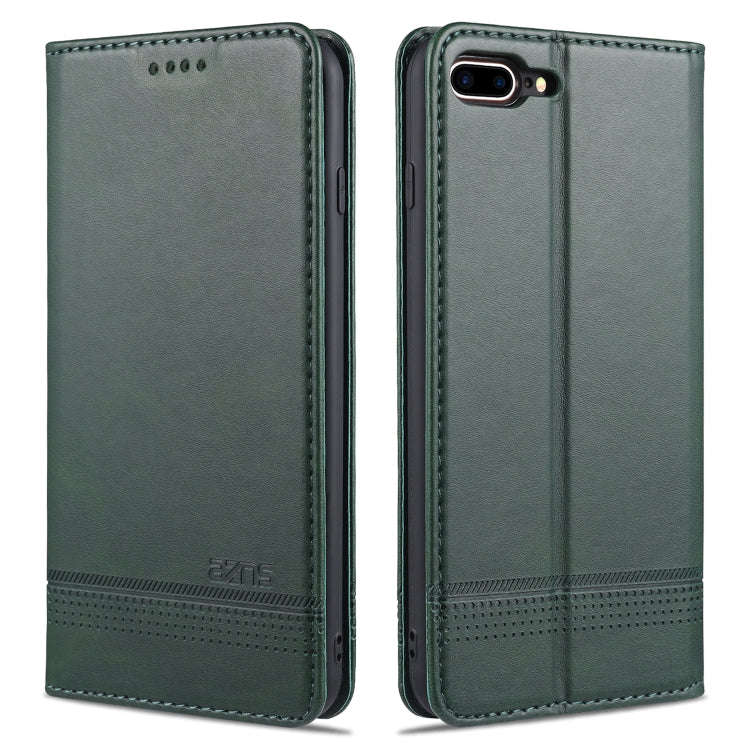 AZNS Estuche de cuero con tapa horizontal con textura de becerro magnético con ranuras para tarjetas y soporte y billetera, For iPhone 6, For iPhone 6 Plus, For iPhone 8 / 7, For iPhone 8 Plus/7 Plus, For iPhone XR, For iPhone XS Max