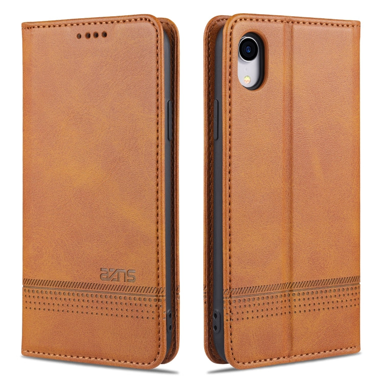AZNS Estuche de cuero con tapa horizontal con textura de becerro magnético con ranuras para tarjetas y soporte y billetera, For iPhone 6, For iPhone 6 Plus, For iPhone 8 / 7, For iPhone 8 Plus/7 Plus, For iPhone XR, For iPhone XS Max