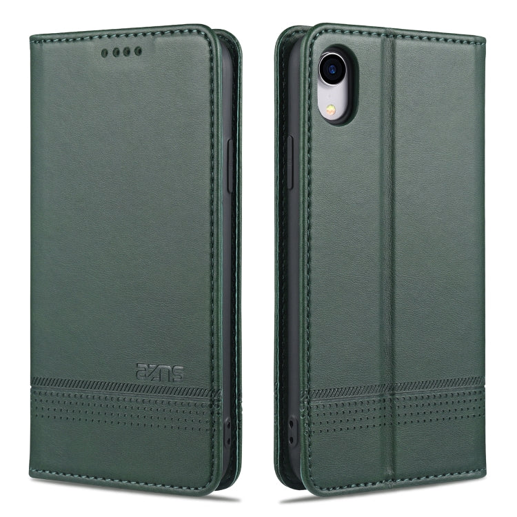 AZNS Estuche de cuero con tapa horizontal con textura de becerro magnético con ranuras para tarjetas y soporte y billetera, For iPhone 6, For iPhone 6 Plus, For iPhone 8 / 7, For iPhone 8 Plus/7 Plus, For iPhone XR, For iPhone XS Max