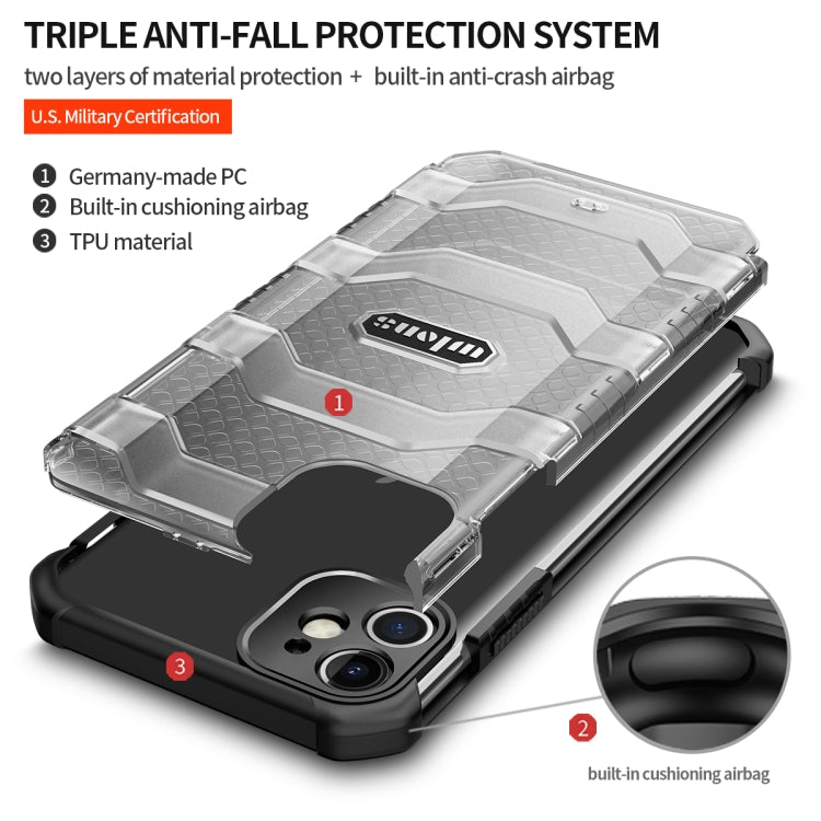 Funda protectora Wolns Explorer Series PC+TPU, For iPhone 11, For iPhone 11 Pro, For iPhone 11 Pro Max, For iPhone 12 mini, For iPhone 12 / 12 Pro, For iPhone 12 Pro Max
