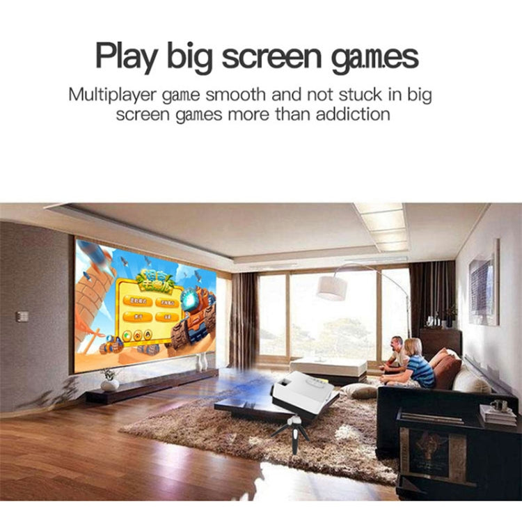 J15 1920 x 1080P HD Mini proyector LED para el hogar con soporte para trípode AV / HDMI x 1 / USB x1 / TF x 1, EU Plug, US Plug, UK Plug, AU Plug