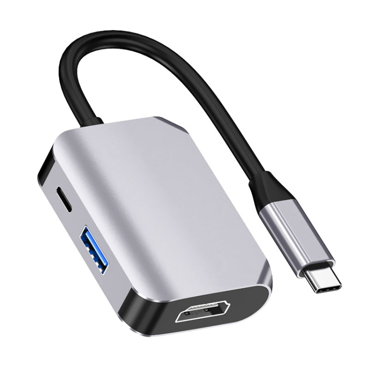 HW-6003 3 en 1 Tipo-C / USB-C a HDMI + PD + Convertidor de adaptador de estación de acoplamiento USB 3.0, HW-6003