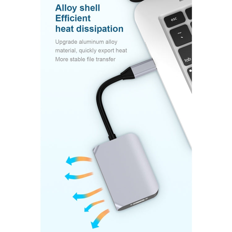 HW-6003 3 en 1 Tipo-C / USB-C a HDMI + PD + Convertidor de adaptador de estación de acoplamiento USB 3.0, HW-6003