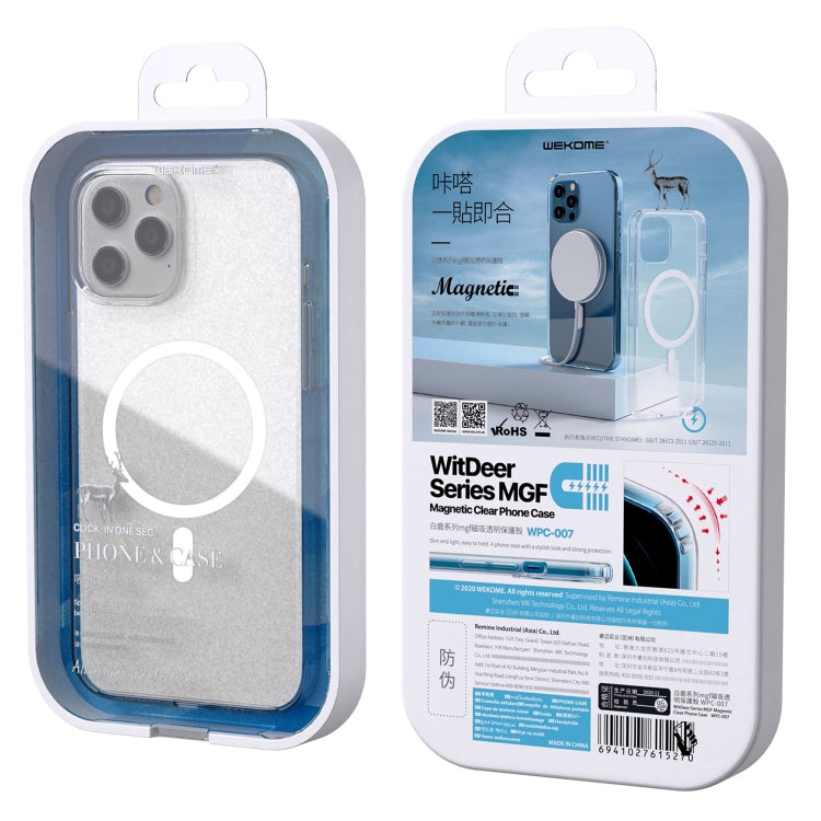 WK WPC-007 iDeal Series Magsafe Estuche Anillo magnético Todo incluido Clear TPU Estuche transparente a prueba de golpes, For iPhone 11, For iPhone 11 Pro, For iPhone 11 Pro Max, For iPhone 12 Mini, For iPhone 12 / 12 Pro, For iPhone 12 Pro Max