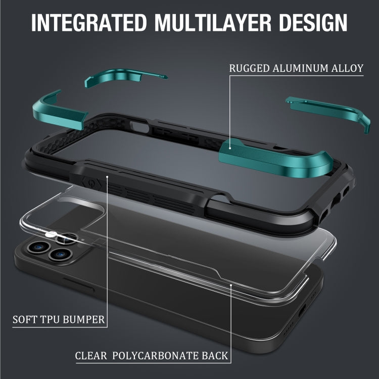 iPAKY Thunder Series Estuche protector a prueba de golpes de aleación de aluminio, For iPhone 12, For iPhone 12 Pro, For iPhone 12 Pro Max, For iPhone 12 Mini