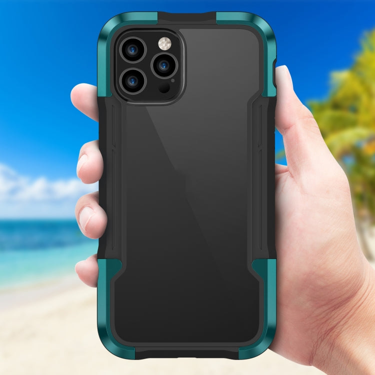 iPAKY Thunder Series Estuche protector a prueba de golpes de aleación de aluminio, For iPhone 12, For iPhone 12 Pro, For iPhone 12 Pro Max, For iPhone 12 Mini