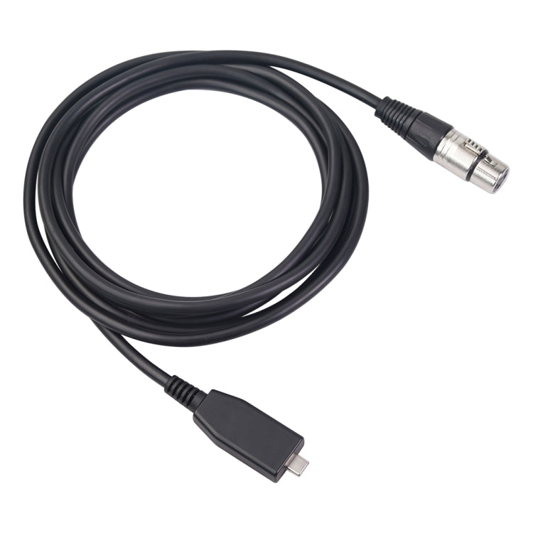 Cable de grabación de micrófono TY18 USB-C / Type-C macho a hembra Cannon, 2m, 3m