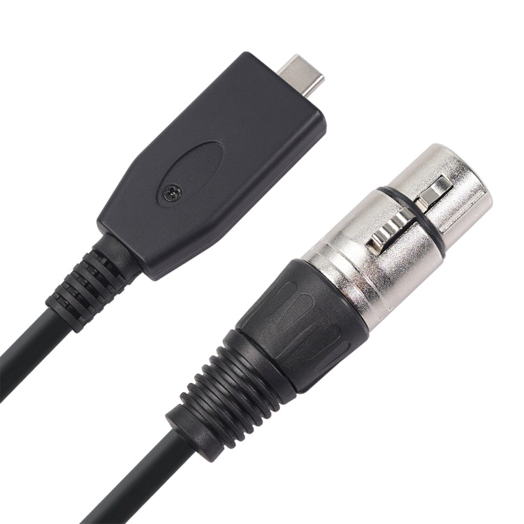 Cable de grabación de micrófono TY18 USB-C / Type-C macho a hembra Cannon, 2m, 3m