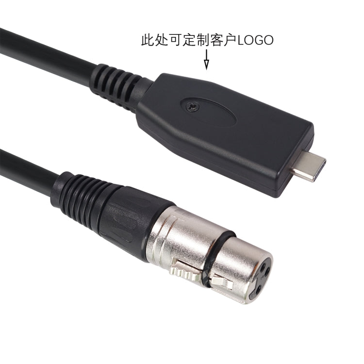 Cable de grabación de micrófono TY18 USB-C / Type-C macho a hembra Cannon, 2m, 3m