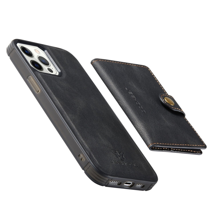 JEEHOOD Estuche de cuero desmontable magnético retro con billetera y ranura para tarjeta y soporte, For iPhone 12 mini, For iPhone 12 / 12 Pro, For iPhone 12 Pro Max
