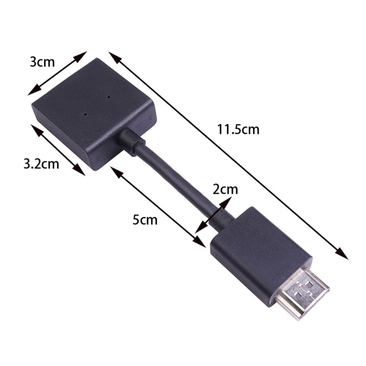 Adaptador convertidor de línea de extensión chapado en oro giratorio 4K HDMI macho a hembra