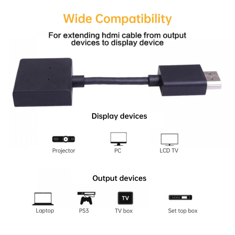 Adaptador convertidor de línea de extensión chapado en oro giratorio 4K HDMI macho a hembra