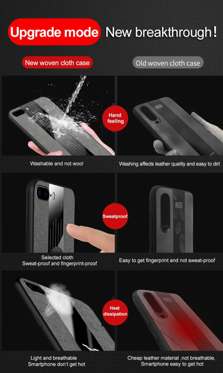 Funda protectora de TPU a prueba de golpes con textura de tela de costura XINLI, For iPhone SE 2022 / SE 2020 & 8 & 7, For iPhone 8 Plus & 7 Plus, For iPhone XR, For iPhone X / XS, For iPhone XS Max, For iPhone 6 & 6s, For iPhone 6 Plus & 6s Plus