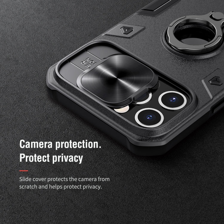 Estuche protector NILLKIN CamShield Armor a prueba de golpes con soporte de anillo invisible, For iPhone 12 / 12 Pro, For iPhone 12 Pro Max