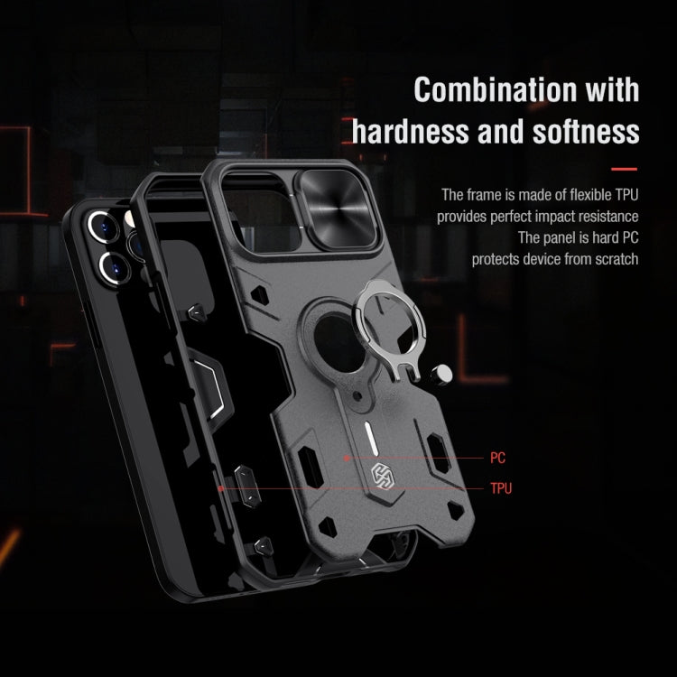 Estuche protector NILLKIN CamShield Armor a prueba de golpes con soporte de anillo invisible, For iPhone 12 / 12 Pro, For iPhone 12 Pro Max