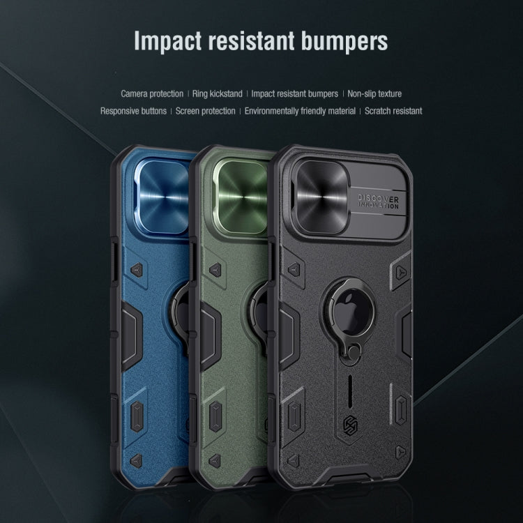 Estuche protector NILLKIN CamShield Armor a prueba de golpes con soporte de anillo invisible, For iPhone 12 / 12 Pro, For iPhone 12 Pro Max