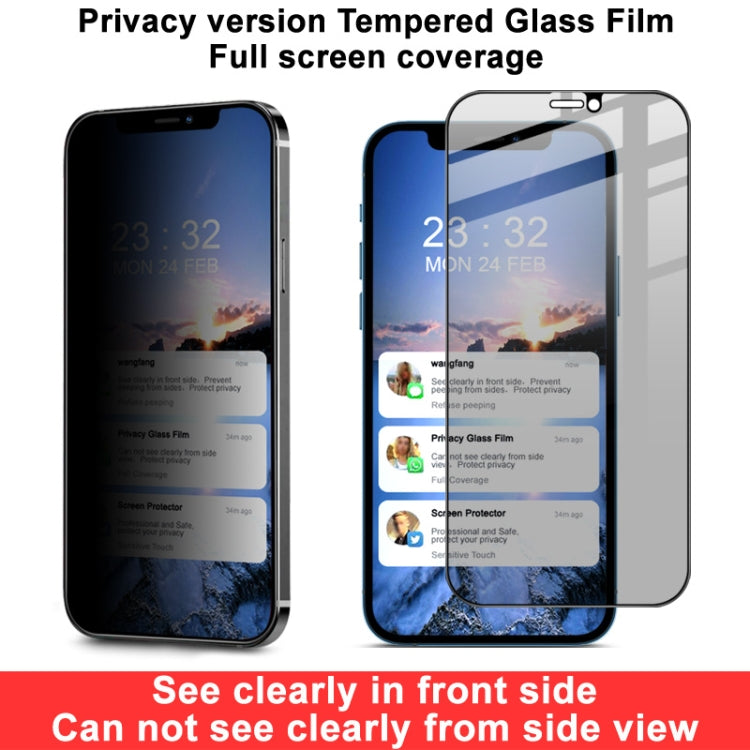 Película protectora de vidrio templado antiespía IMAK HD, For iPhone 12 mini, For iPhone 12 / 12 Pro, For iPhone 12 Pro Max