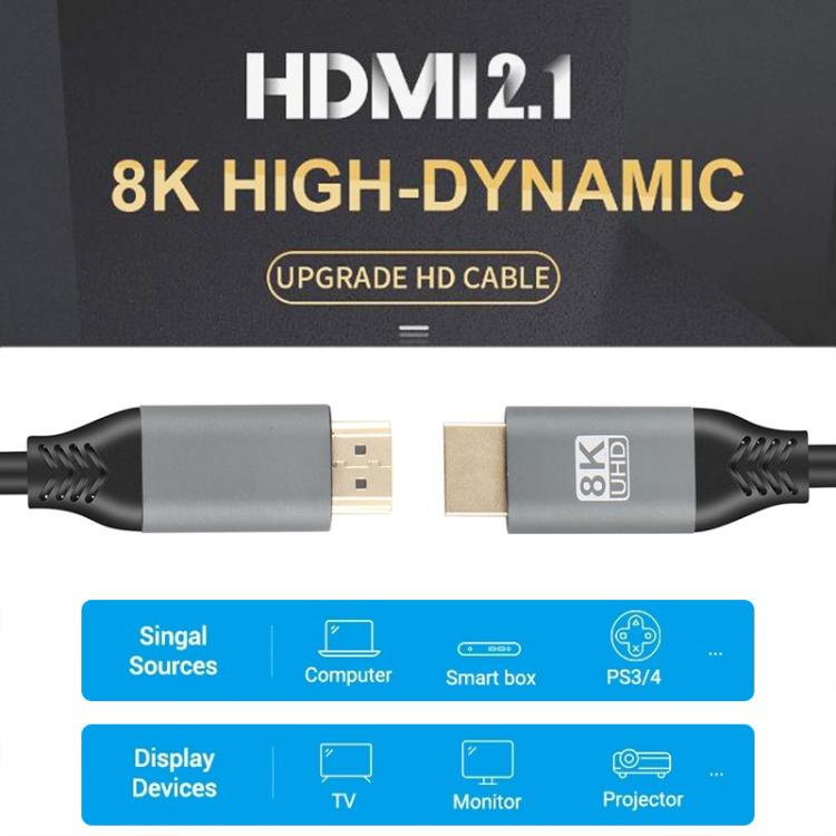 Cable HD de alta dinámica HDMI2.1 8K 120Hz, 120Hz 50cm, 120Hz 1.5m, 120Hz 2m, 120Hz 3m, 120Hz 5m