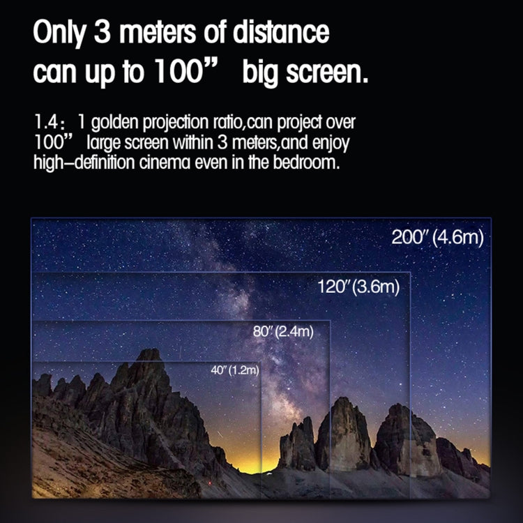 T10 1920x1080P 3600 lúmenes Proyector portátil de cine en casa LED HD Digital, versión de Android, Android Version