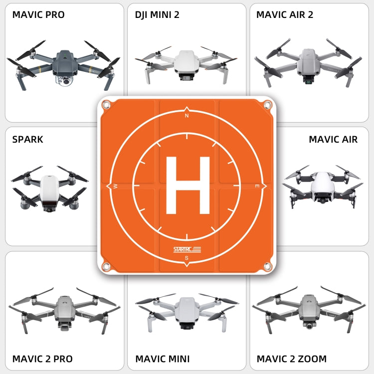 Dron portátil STARTRC 1109143 de 50cm, plataforma de aterrizaje de plataforma de estacionamiento cuadrada plegable Universal para DJI FPV/mini 2/Air 2, 50cm