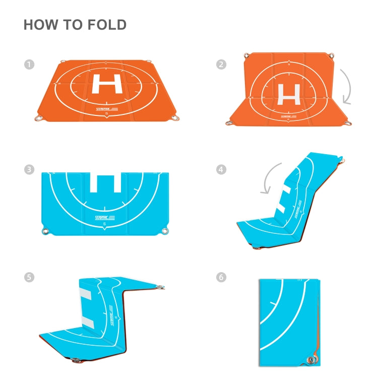 Dron portátil STARTRC 1109143 de 50cm, plataforma de aterrizaje de plataforma de estacionamiento cuadrada plegable Universal para DJI FPV/mini 2/Air 2, 50cm