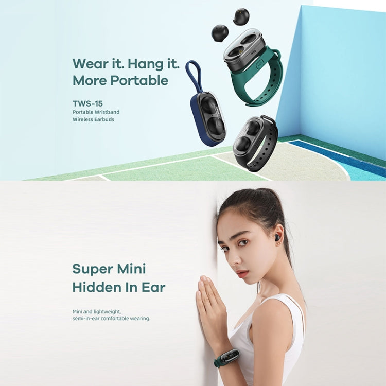 Remax Proda TWS-15 Bluetooth 5.0 Estilo de pulsera portátil Auriculares estéreo inalámbricos verdaderos