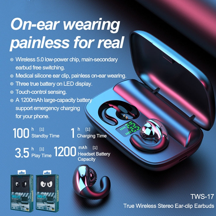 Remax Proda TWS-17 Bluetooth 5.0 Ear Clip Style True Wireless Stereo Bluetooth Auricular