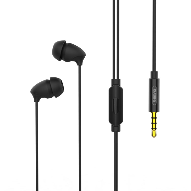 REMAX RM-588 Auriculares intrauditivos estéreo para dormir con control por cable y MIC y soporte manos libres