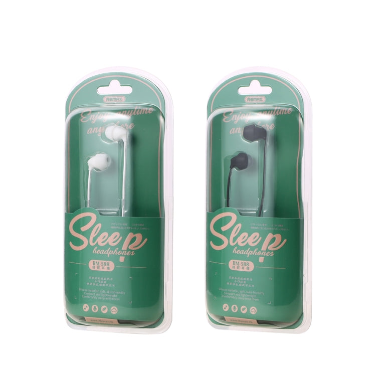 REMAX RM-588 Auriculares intrauditivos estéreo para dormir con control por cable y MIC y soporte manos libres