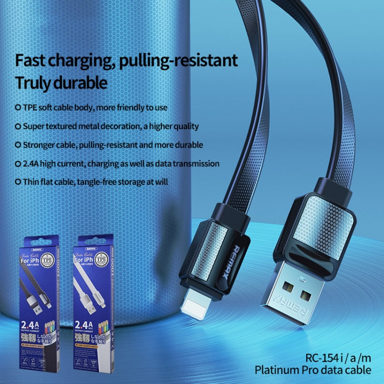 Cable de datos de carga Remax 2.4A Platinum Pro, longitud: 1 m, Type-C, 8 Pin, Micro USB