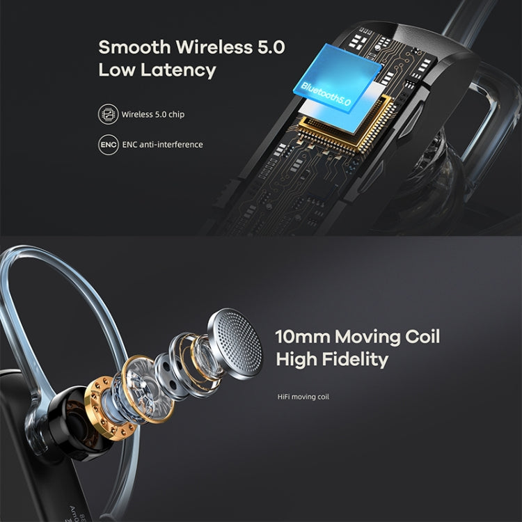 Remax RB-T38 Bluetooth 5.0 Auricular Bluetooth inalámbrico con reducción de ruido de metal